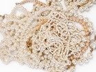 Huge Pearl Necklace Lot Mixed Faux glass beaded Pearls Untested Vintage Jewelry