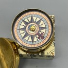 Vintage Authentic Models Handmade In India Brass Compass  Maritime  Nautical