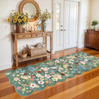 Washable Kitchen Runner Rug 2x6  Non-slip Vintage Floral Carpet Stain Resistant