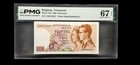          Belgium 1966 50 Francs Banknote King Baudouin Pick 139 Pmg 67 Epq