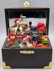 Vintage Flambro Wooden Toy Chest Music Box  toy Land  W box