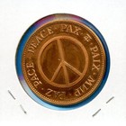 Peace Pace Pax Paix Large Token Coin 1 5  Lombardo Mint Medal
