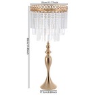 Crystal Flower Stand Wedding Centerpieces For Tables 80cm Tall Flower Stand Gold