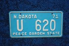 1971 North Dakota Dealer License Plate