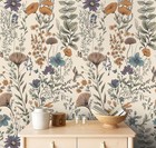 Boho Peel And Stick Wallpaper Floral Birds Wall Paper Vintage Removable 78    17 