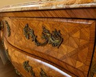 Elegant French-style Dresser With Decorative Inlay And Marble Top 