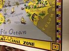 Pictorial Map Of The Republic Of Panama And The Canal Zone Army Souvenir 1950s