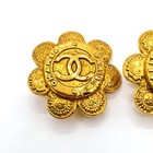 Chanel Vintage Earrings Coco Cc Mark Logo Gold 28 2872 Classic  Authentic Japan