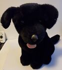Realistic Plush Black Labrador Retriever Dog Puppy Stuffed Animal Lifelike 15 