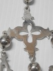 Taxco Mexican Sterling Silver Yalalag Wedding Cross Pendant Necklace Freechain