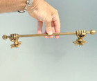 Star Solid 12  Inch Brass Fist Wall Bolt Mount Hand Towel Rail Rod Antique Style