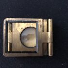 Vintage Antique Tiny Folding Pocket Magnifying Glass Hd Brass Loupe  1 625 Inch