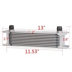 10 Row An10-10an Universal Engine Oil Cooler Silver Aluminum Radiator