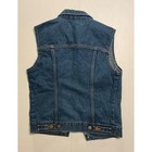 Vtg Usa Made Wrangler Kids Blue Denim Trucker Vest Grunge 90s Moto Size L