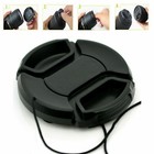 46 49 55 62 67 77mm Center Pinch Lens Cap Cover F Canon Nikon Sony Dslr Camera