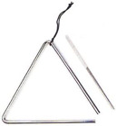 Musical Steel Triangle Percussion Instrument With Striker 7 Inch Superior Qualit