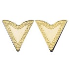 New  Western Collar Tips - Gold - Screw On 1-1 4 Along Edge Screw On