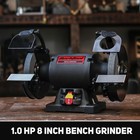 Bucktool 1 0 Hp 8 Inch High Speed Bench Grinder  4 8a 3590 Rpm Table Grinder