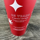Starbucks 2022 Reusable Holiday Cup 25th Anniversary Red Limited Edition