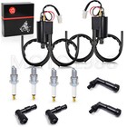 Ignition Coil Spark Plug With Cap Kit For Yamaha Motorcycle Xj750 1981 1982 1983