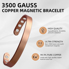 Copper Bracelet For Men And Women  99 9  Pure Copper Magnetic Bangle With 8pcs 3