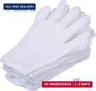12 Pairs White Cotton Gloves 7 5  Medium Size cst  Film  Coins  M 