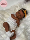 19 Inch Black Girl Reborn Baby Doll Realistic Soft Body African American Toy