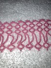Exquisite Vintage 44  Pink Hand Tatting  Trim Sew Craft Victorian Deliciate Old