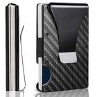 St Men s Rfid Blocking Slim Wallet Carbon Fiber Money Clip   Card Holder