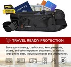 Travel Money Belt With Rfid Blocking - Hidden Waist Passport Holder Wallet Pouch