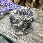 New Solid Sterling Silver Thistle   Shamrock Brooch Irish Scottish Ladies Pin