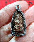 Thai Old Amulet Phra Rod Lamphun Antique Very Rare Ancient Pendant Temple