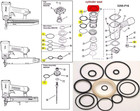 O-ring Rebuild Kit For Paslode 3250 F16 Finish Nailer With Cylinder Seal 402725