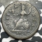 1721 Great Britain George Ii Farthing Lot mk302
