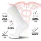 Brooklyn Diabetic Socks 10-16 L Xl 2 Pack Black White Extra Wide Mid Over Calf