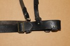 1 Swedish Leather Military Pistol Belt Cross Strap Sam Browne   u11