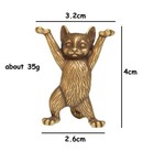 Brass Cat Animal Statue Small Sculpture Tabletop Figurine Home Decor Gifts