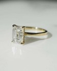 3 Ct Emerald Cut Moissanite Engagement Ring  Solitaire Anniversary Ring For Her