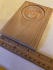 Carved Wooden Plinth Pine Applique Molding Unpainted Door Decor 3 75  X 5 5 