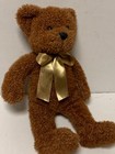 First   Main Benjamin Teddy Bear Plush 12    Brown Stuffed Animal Gold Bow  1754