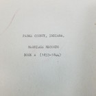 Parke County Indiana Marriage Records Book A 1833-1844 History Genealogy