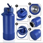 Stainless Steel Kids Water Bottle With Handle- Insulated Water Bottle 32oz