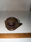 Antique Vintage Perko Bronze brass Bow Teardrop Light Red   Green Glass Lens