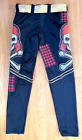 Pro Wrestling Tights Black W  Pirate Skull   Patches Like Sz  34-36 Medium