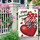 Valentines Day Garden Flag 12x18 Double Sided Happy Valentine   s Day Yard Banner