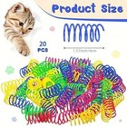 20pcs Cat Spring Toys Springs Self-playing Cat Toys Colorful For Cat Kitten Pets