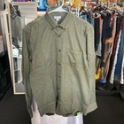 Sunspel Brushed Cotton Flannel Check Shirt Sea Moss Melange Sz Med New Men   s