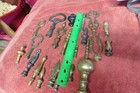 Antique Finials Brass Cast Iron Solid All Size Female Bottom Lot Of 22 Lamp
