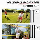 Badminton   Volleyball Combo Set - Professional Volleyball Net For Lawn  Back   