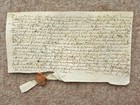 1617 Dunmow Essex 17th Century Vellum Deed Document Latin English Nice Wax Seal